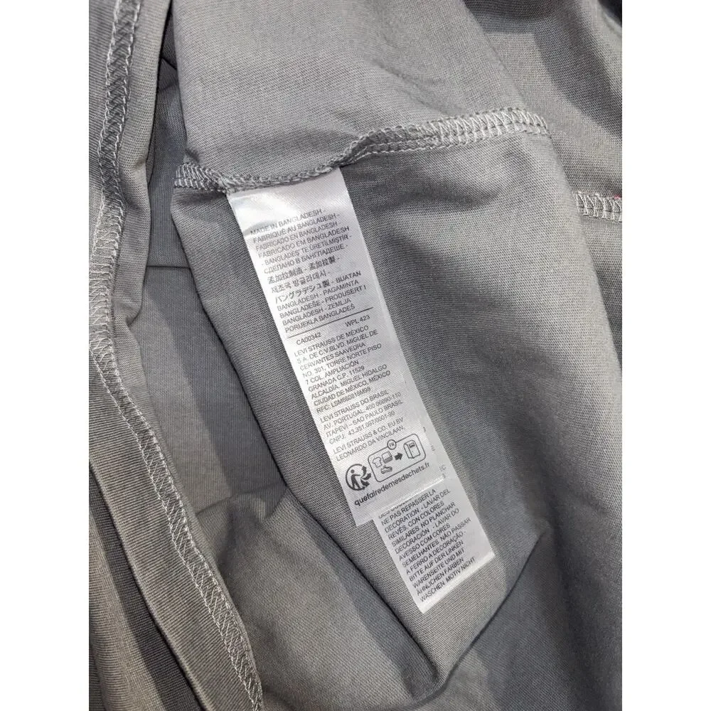 Levi’s Men’s XLT Gray Long Sleeve Graphic Logo Tee Relaxed Fit Tall Shirt